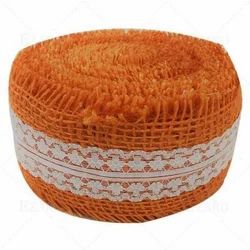 Orange Color Jute Ribbon