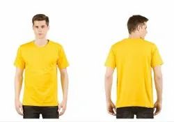 Men's Yellow Round Neck T Shirts