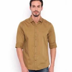 Mens Slim Fit Plain Shirt