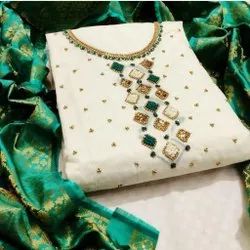 NEW UN-STICHED DRESS MATERIAL ZUMMER