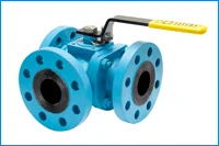 Three Way Two Piece Design 3 Seated Ball Valve