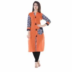Ladies Designer Printed Jaipur Kurti
