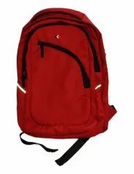 Red Polyester College Bag