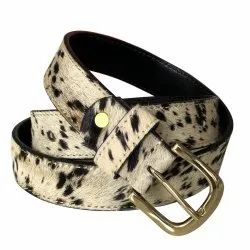 Printed Hairon Leather Belt