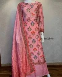 Cotton Embroidery Palazzo Suit