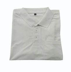 Off White Cotton Polo Men T-Shirt