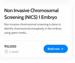 Non Invasive Chromosomal Screening (NICS) 1 Embryo Service