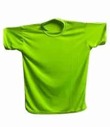 Green polyester round Neck Men T Shirt