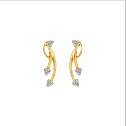 18KT Diamond V Studs Earring