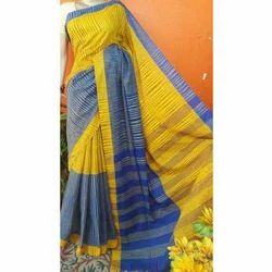 Ladies Yellow Jharna Khadi Half Sarees