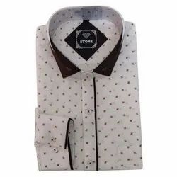 Mens Party Wear Printed Cotton Shirt