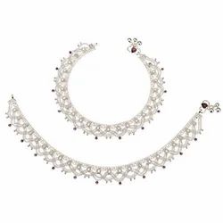 Girl's Traditional Silver Anklet