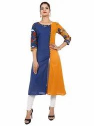 Leheriya Georgette Accessories with Cotton Kurti