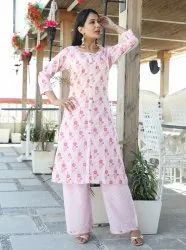 Cotton Kurti Palazzo Set