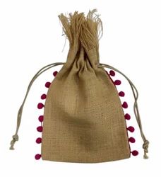 JUTE DRAWSTING BAG