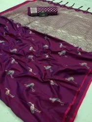 Soft silk weaving jari sarees