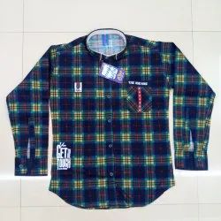 Boys Full Sleeve Cotton Check Shirt