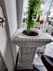 Marble Tulsi Pot