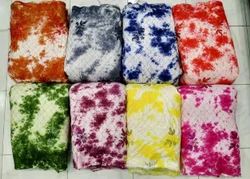 Rayon Shibori Print Embroidery Work Fabric