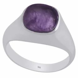 Gorgeous Bold Amethyst Cushion Shape 925 Sterling Solid Silver Ring