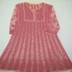 Ladies Georgette Anarkali Chikan Kurti