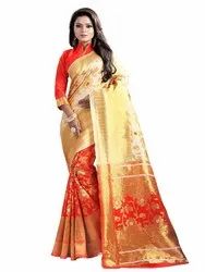 Banarasi Silk Saree with Blouse Piece
