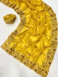 Crushed Silk Saree