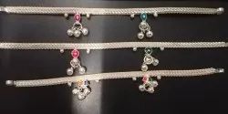 Fancy Silver Anklets