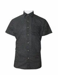 Men Black Half Sleeve Shirt