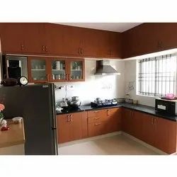 Artificial Marble Wooden Modular Kitchen