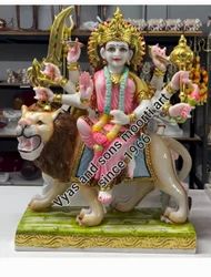 White Marble Durga Moorti